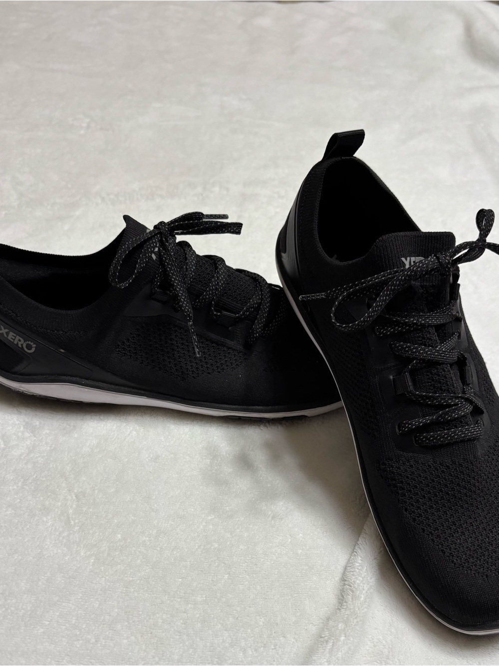 Xero Women’s Black Knit Lace-Up Active Sneakers